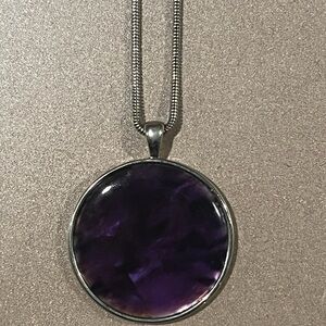 Elegant Purple Pendant Necklace